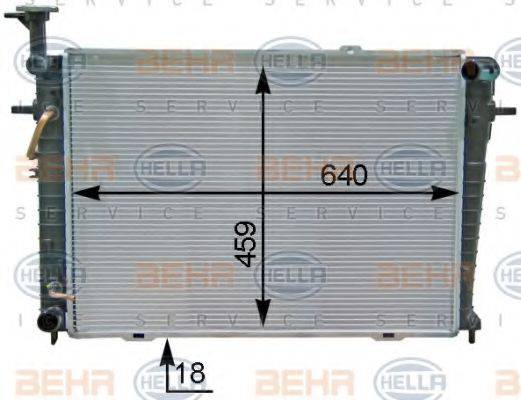 BEHR HELLA SERVICE 8MK376763691 Радіатор, охолодження двигуна