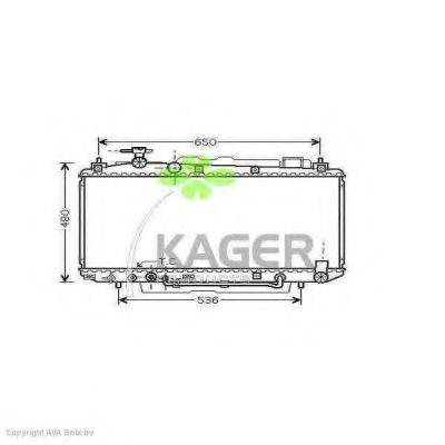KAGER 311134 Радіатор, охолодження двигуна