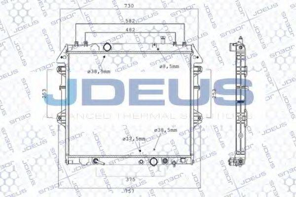 JDEUS 028M85 Радіатор, охолодження двигуна