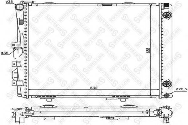 STELLOX 1025368SX Радіатор, охолодження двигуна