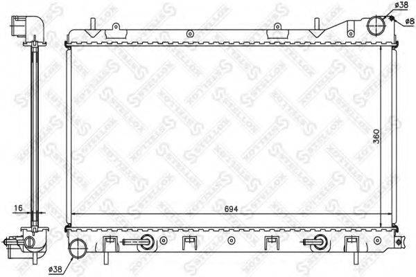 STELLOX 1025396SX Радіатор, охолодження двигуна