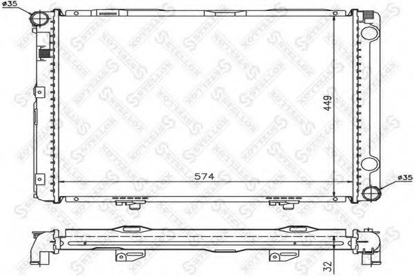 STELLOX 1025913SX Радіатор, охолодження двигуна
