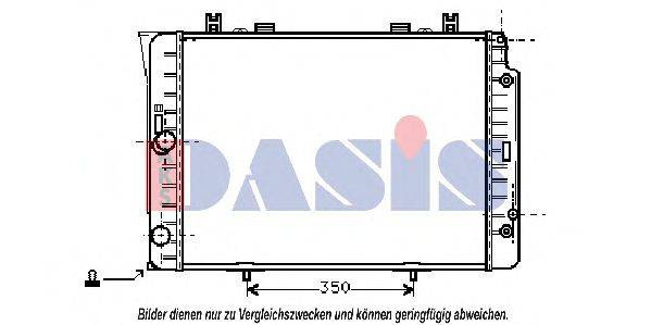 AKS DASIS 122740N Радіатор, охолодження двигуна