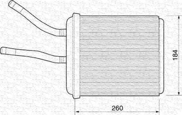 MAGNETI MARELLI 350218218000 Теплообмінник, опалення салону